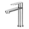 Front. Akicon - Akicon Single Handle Stainless Steel Bathroom Faucet in Brushed Nickel - Brushed Nickel.