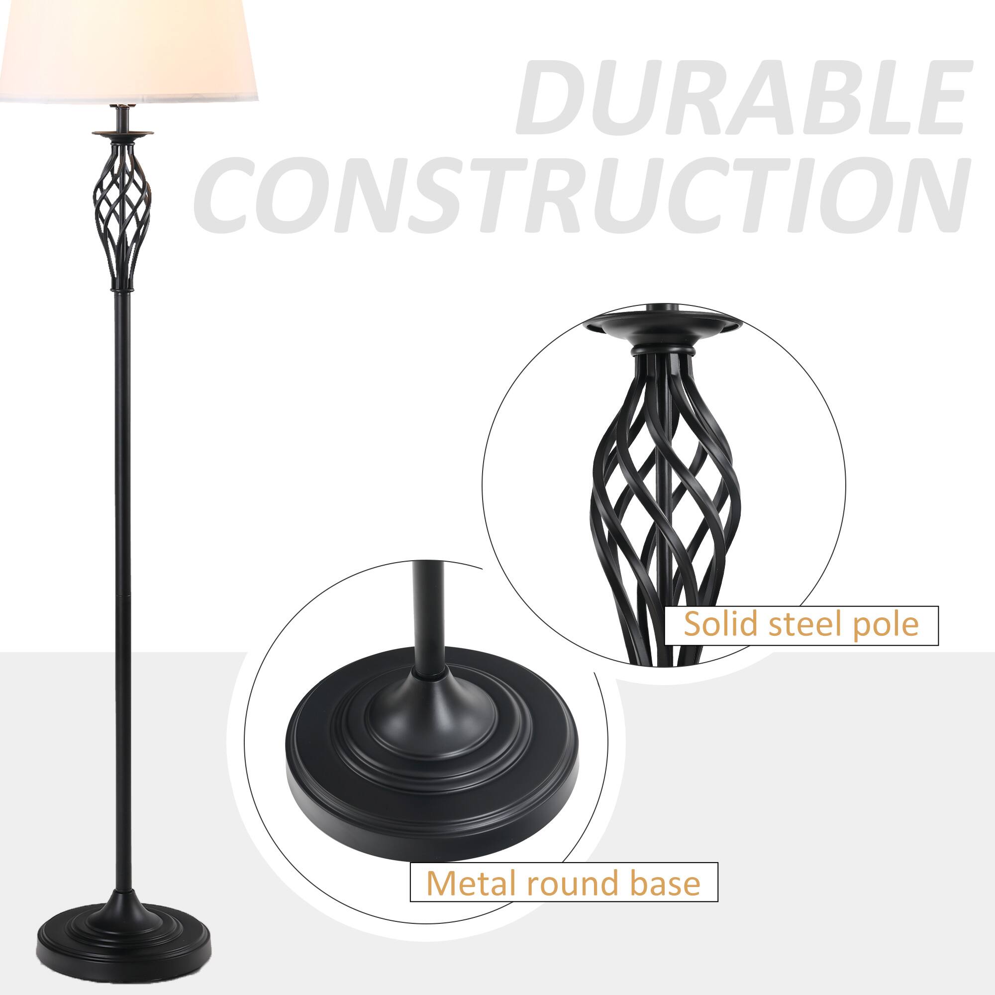 DURABLE CONSTRUCTION
Solid steel pole
Metal round base