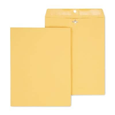 Front. Staples - Kraft Clasp & Moistenable Glue Catalog Envelopes, 10" x 13", 12/Pack - Brown Kraft.
