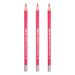 Unique Bargains - Watercolor Pencils, Color Pencil Set for Adult Coloring, Blending, 3pcs - Pink