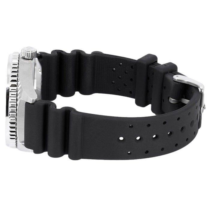 Back. Citizen - Promaster Rubber Strap Blue Dial Automatic Diver's NY0129-07L 200M Men's Watch - Black, Blue.