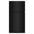 Amana - 33 in. Wide 21.3 cu. ft. Top-Freezer Refrigerator With Dual Crisper Drawers - Black