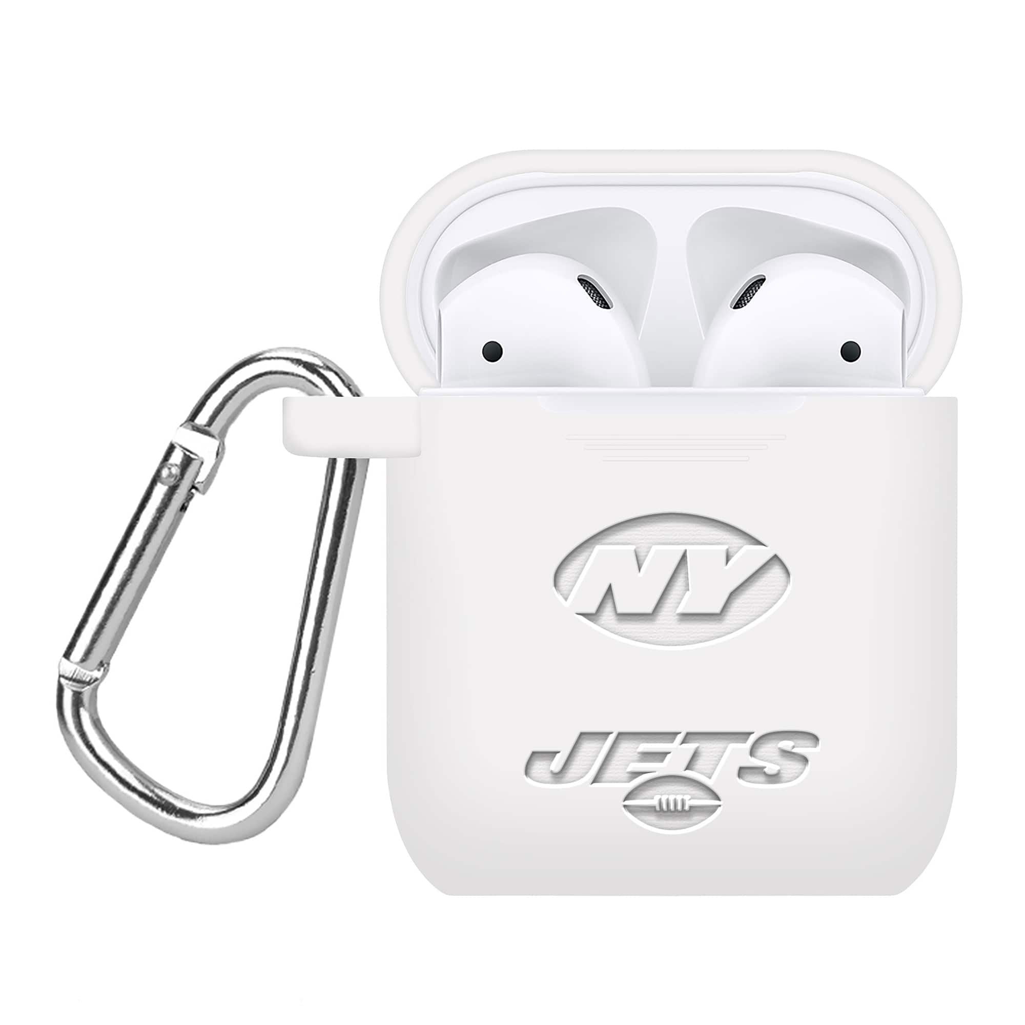 Front. Artinian - Debossed Silicone AirPods Case Cover - Multicolor.