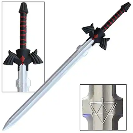 Front. The Legend of Zelda - Legend of Zelda 43" Dark Link Shadow Foam LARP Master Sword Replica - Silver.