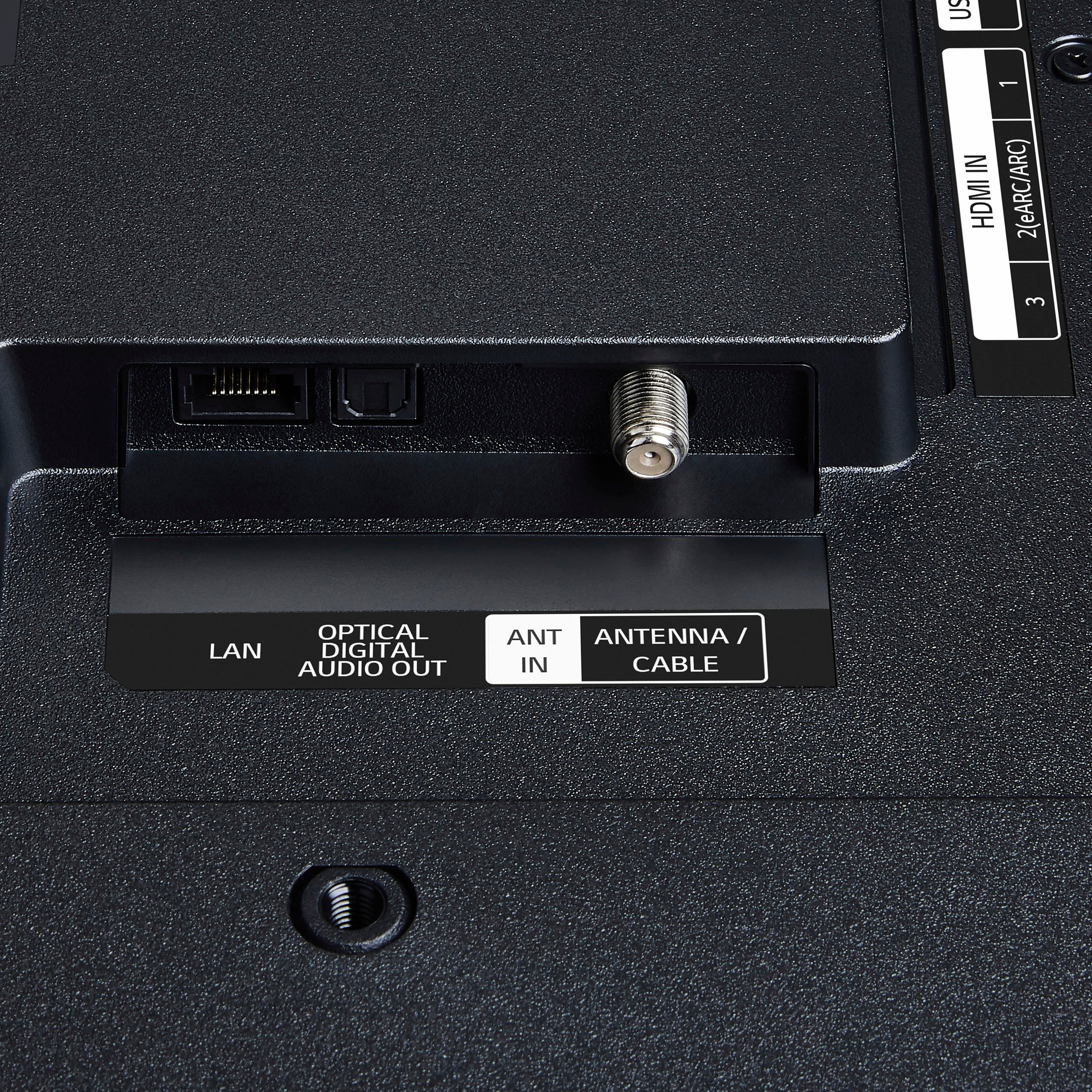 The text on the image can be grouped and corrected as follows:
1. US 1 IN HDMI 2 (eARC/ARC) 3 OPTICAL LAN DIGITAL AUDIO OUT ANT ANTENNA/IN CABLE