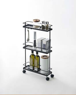 Yamazaki Home - Rolling Cart (26" H) - Steel - Black