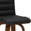 Alt View 11. Simpli Home - Roland Mid Century Modern swivel bar stool in black vegan faux leather - Black.