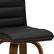 Alt View 11. Simpli Home - Roland Mid Century Modern swivel bar stool in black vegan faux leather - Black.