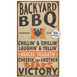 Jardine - Mercer Bears 11" x 20" Indoor/Outdoor BBQ Sign - Brown