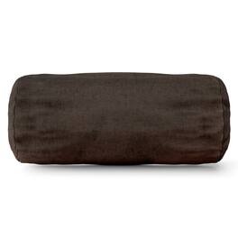 Majestic Home - Bolster Pillow Faux Suede Dark - Brown