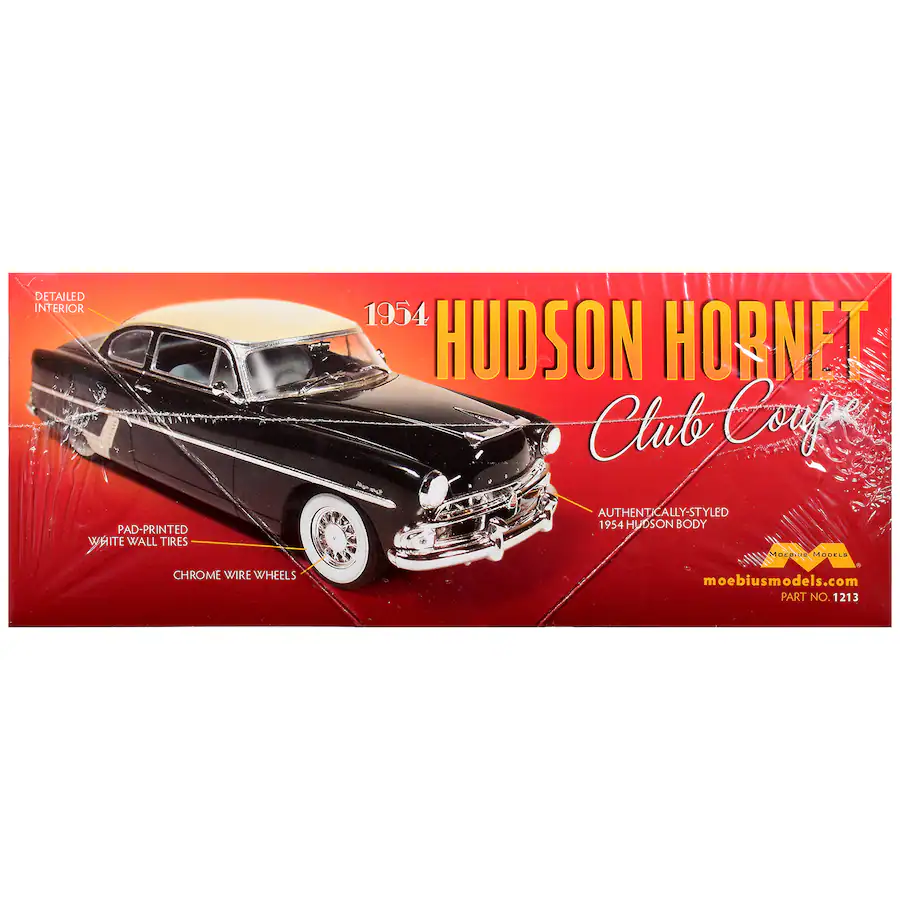 Colorful Moebius Moebius Models Skill 3 Model Kit 1954 Hudson Hornet Coupe 1/25 Scale ...