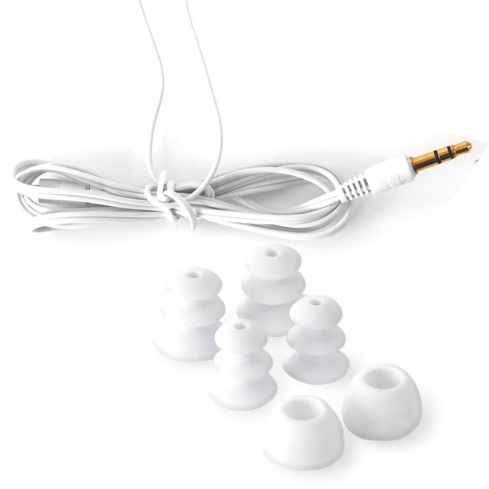 Angle. Pyle - Pyle Wired Waterproof Ear Headphones - IP7 Marine Grade Flexible and Comfortable Wearable Earphones for Sport like S - White.