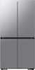 Front. Samsung - Bespoke 22 cu. ft. Counter Depth 4-Door French Door Refrigerator with Zero Clearance Fit & Sphere Ice - Stainless.