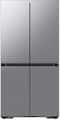 Samsung - 36 in. Wide Bespoke 22 cu. ft. Counter Depth 4-Door French Door Refrigerator with Zero Clearance Fit and Sphere Ice - Stainless Steel