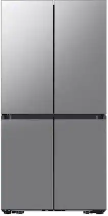 Samsung - 36 in. Wide Bespoke 22 cu. ft. Counter Depth 4-Door French Door Refrigerator with Zero Clearance Fit and Sphere Ice - Stainless Steel