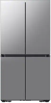 Front. Samsung - 36 in. Wide Bespoke 22 cu. ft. Counter Depth 4-Door French Door Refrigerator with Zero Clearance Fit and Sphere Ice - Stainless.