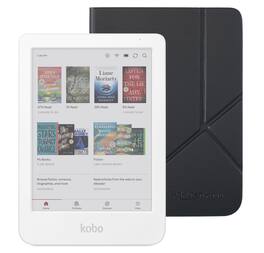 Kobo - Clara Colour eReader (White) with Bundle - 2025 - Black SleepCover