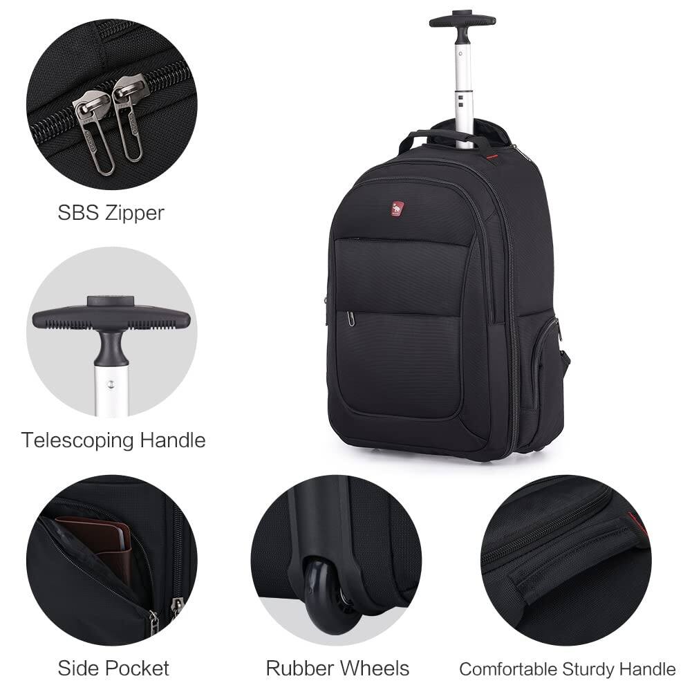 Alt View 2. Live At Space - Rolling Backpack For Laptop - With Wheels Men Women  Travel Wheeled Backpacks 15.6 Inch Roller - OCB4318U.