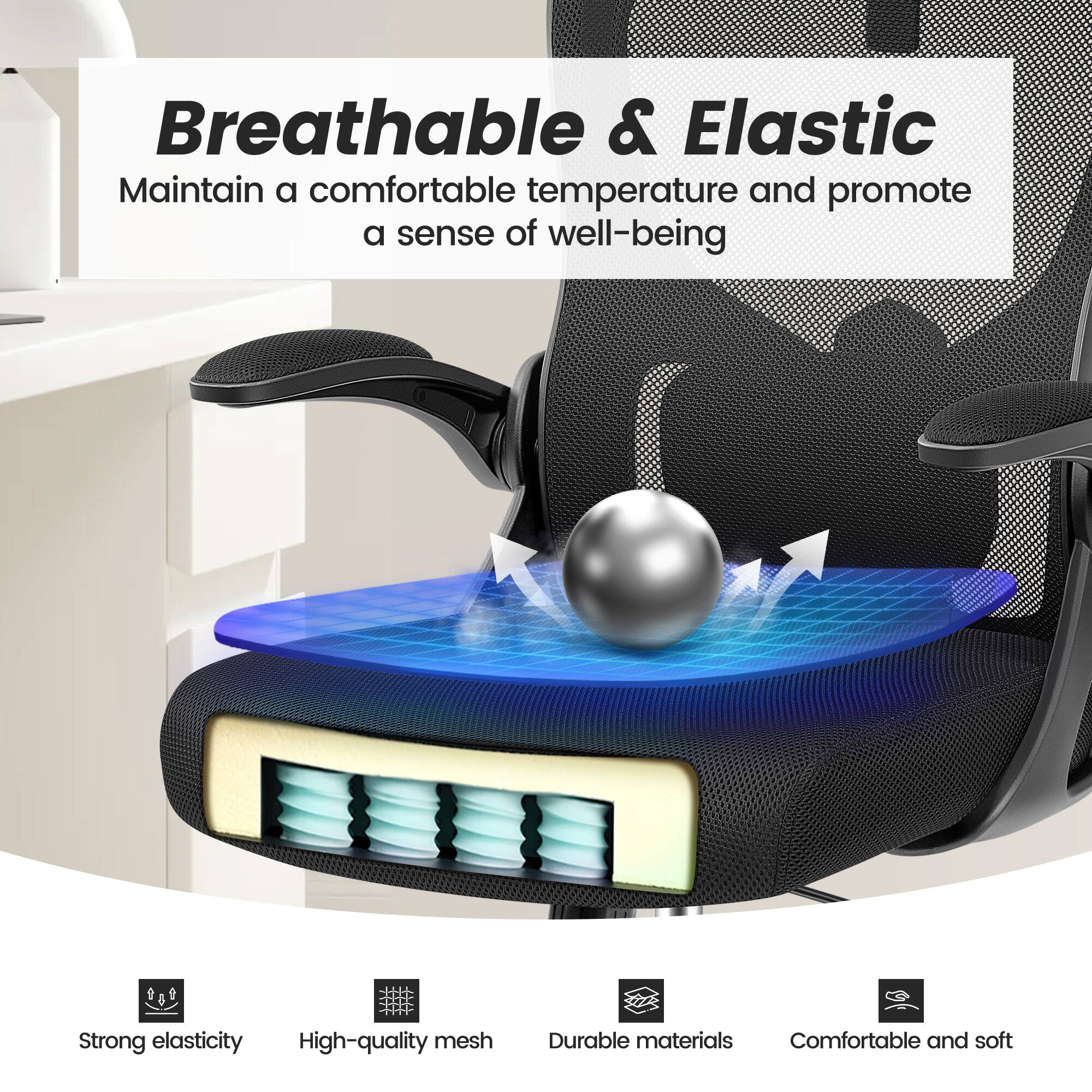 Breathable & Elastic  
Maintain a comfortable temperature and promote a sense of well-being  

Strong elasticity  
High-quality mesh  
Durable materials  
Comfortable and soft