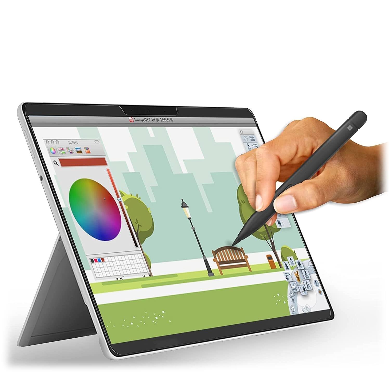 Alt View 14. SaharaCase - Tempered Glass Screen Protector for Microsoft Surface Pro X and Surface Pro 8 - Clear.