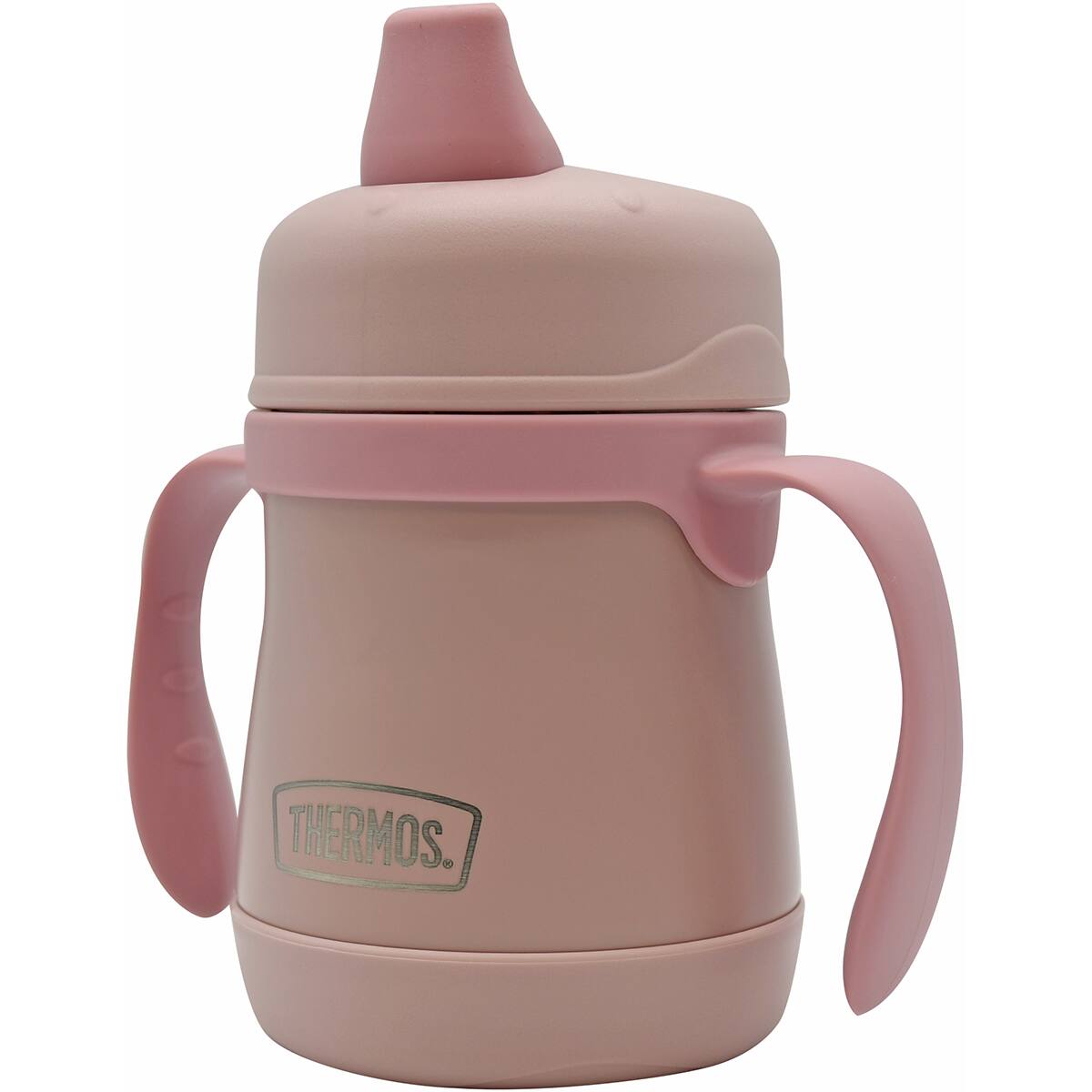 Alt View 1. Thermos - Thermos Baby 7 oz. Vacuum Insulated Stainless Steel Sippy Cup w/ Handles - Rose - Rose.