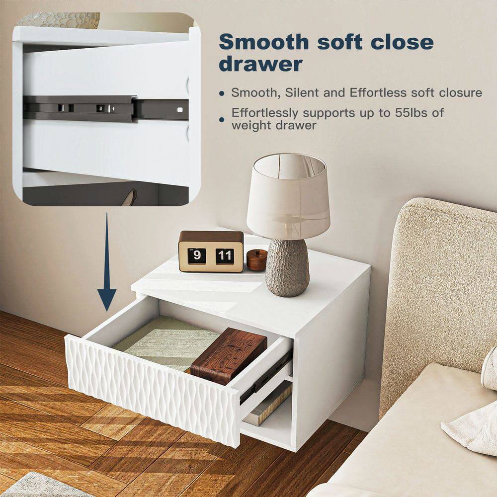 Smooth soft close drawer

- Smooth, Silent and Effortless soft closure
- Effortlessly supports up to 55lbs of weight drawer

9 11