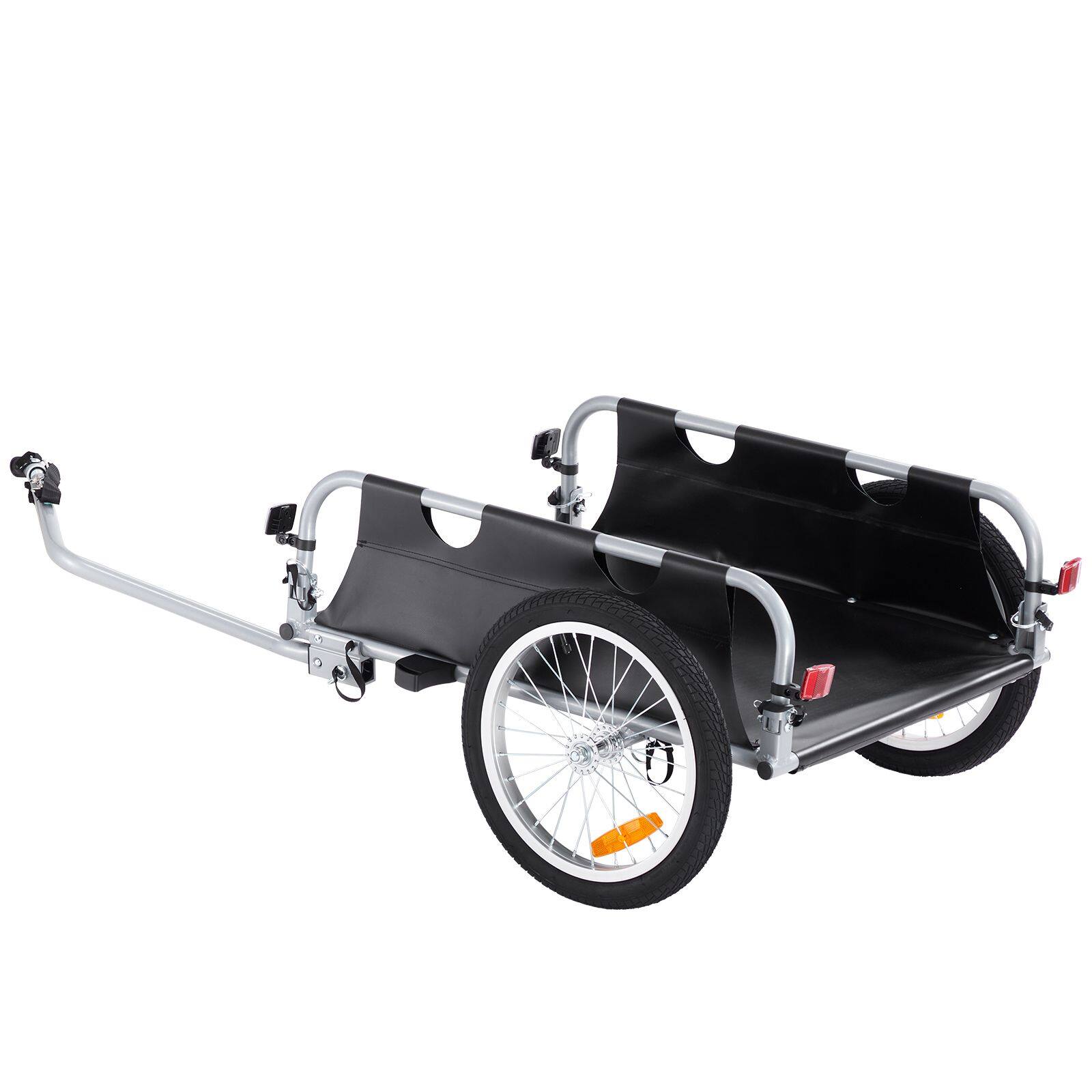 Alt View 6. Loheer - Loheer Bike Cargo Trailer 100 Lbs Heavy Duty Bicycle Wagon Cart Foldable Storage Universal Hitch 16 Inch Wheels.