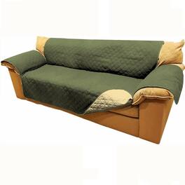 Kitcheniva - Reversible Quilted Microfiber Sofa Cover Furniture Protector for Pets Kids & Dogs Wide Sofa Sage - Olive