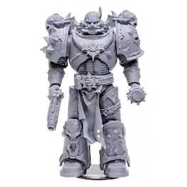 McFarlane Toys - Warhammer 40K 7 Inch Action Figure | Chaos Space Marine - Gray