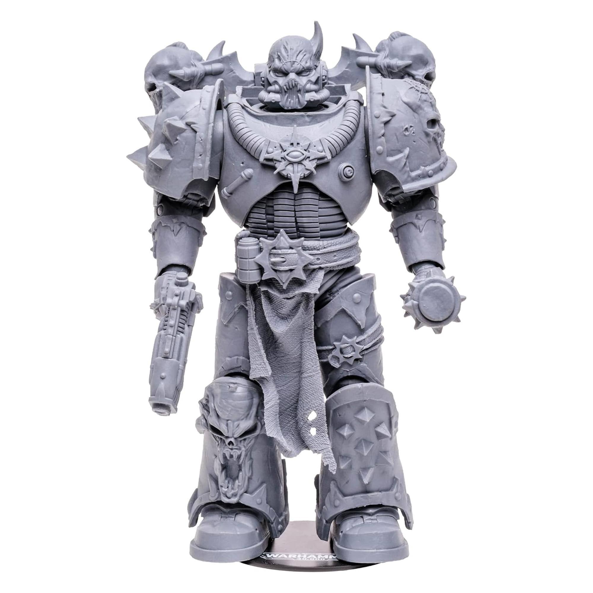 McFarlane Toys - Warhammer 40K 7 Inch Action Figure | Chaos Space Marine - Gray