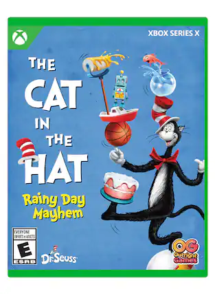 XBOX SERIES X
THE CAT IN THE HAT
Rainy Day Mayhem
EVERYONE ENFANTS et ADULTES
E
Dr. Seuss
ESRB
OG Outright Games - E (Everyone)