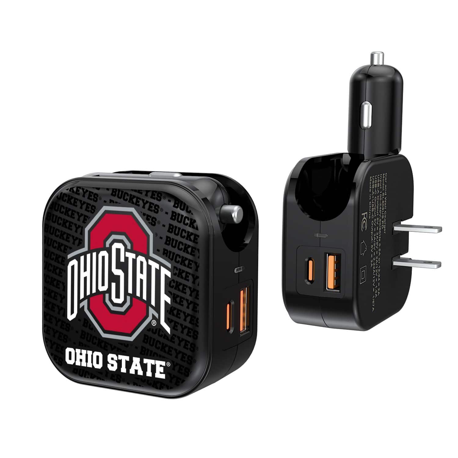 Keyscaper - Ohio State Buckeyes Team Logo Dual Port USB Car & Home Charger - Multicolor price history on PriceWatchPro