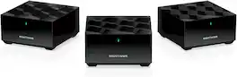 NETGEAR - Nighthawk Tri-Band Whole Home Mesh WiFi 6 System (MK73S) – Router + 2 Satellite Extenders - 3Gbps Speed - Covera