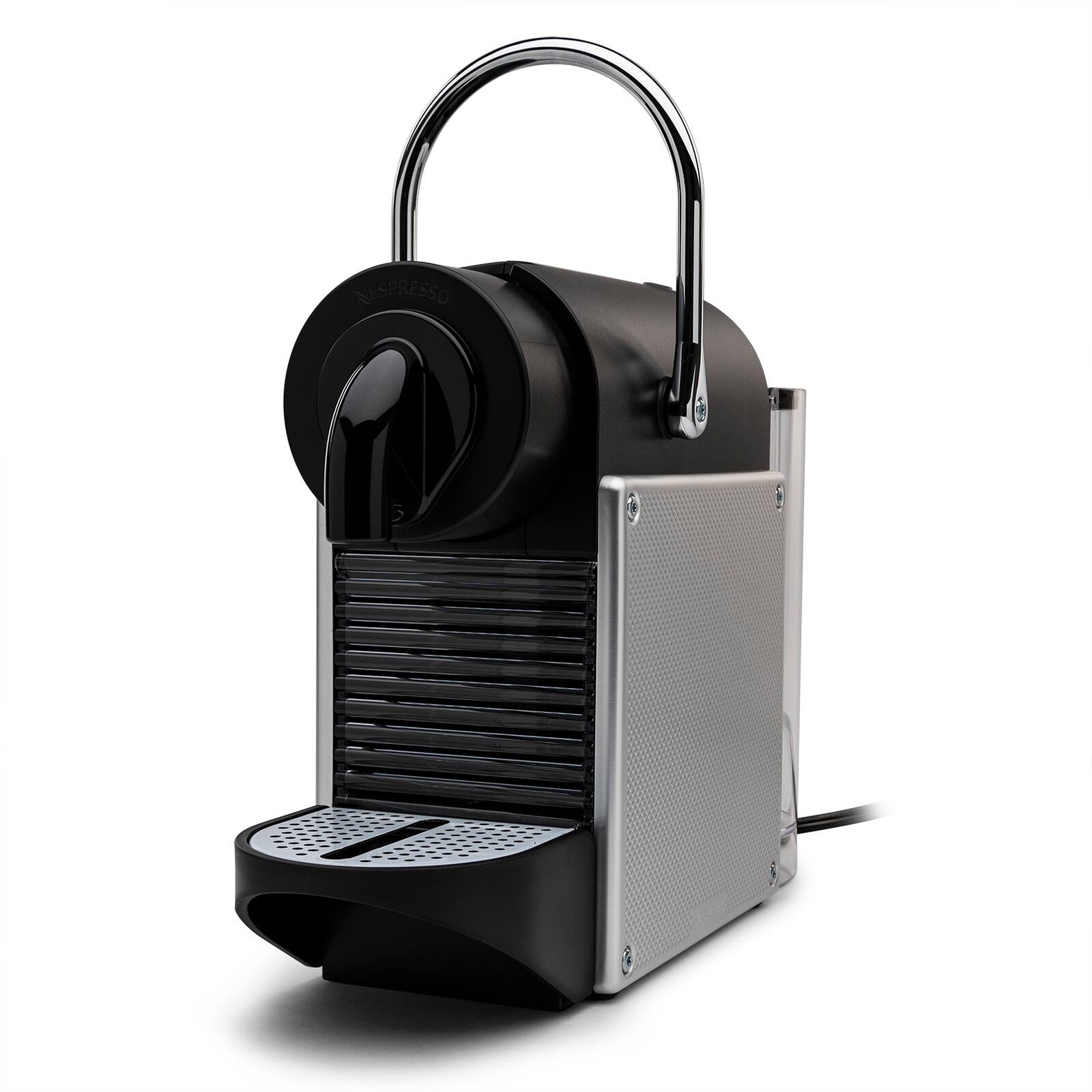 Left. Nespresso - Nespresso Pixie Original Espresso Machine by Breville (Titan) - Aluminium.