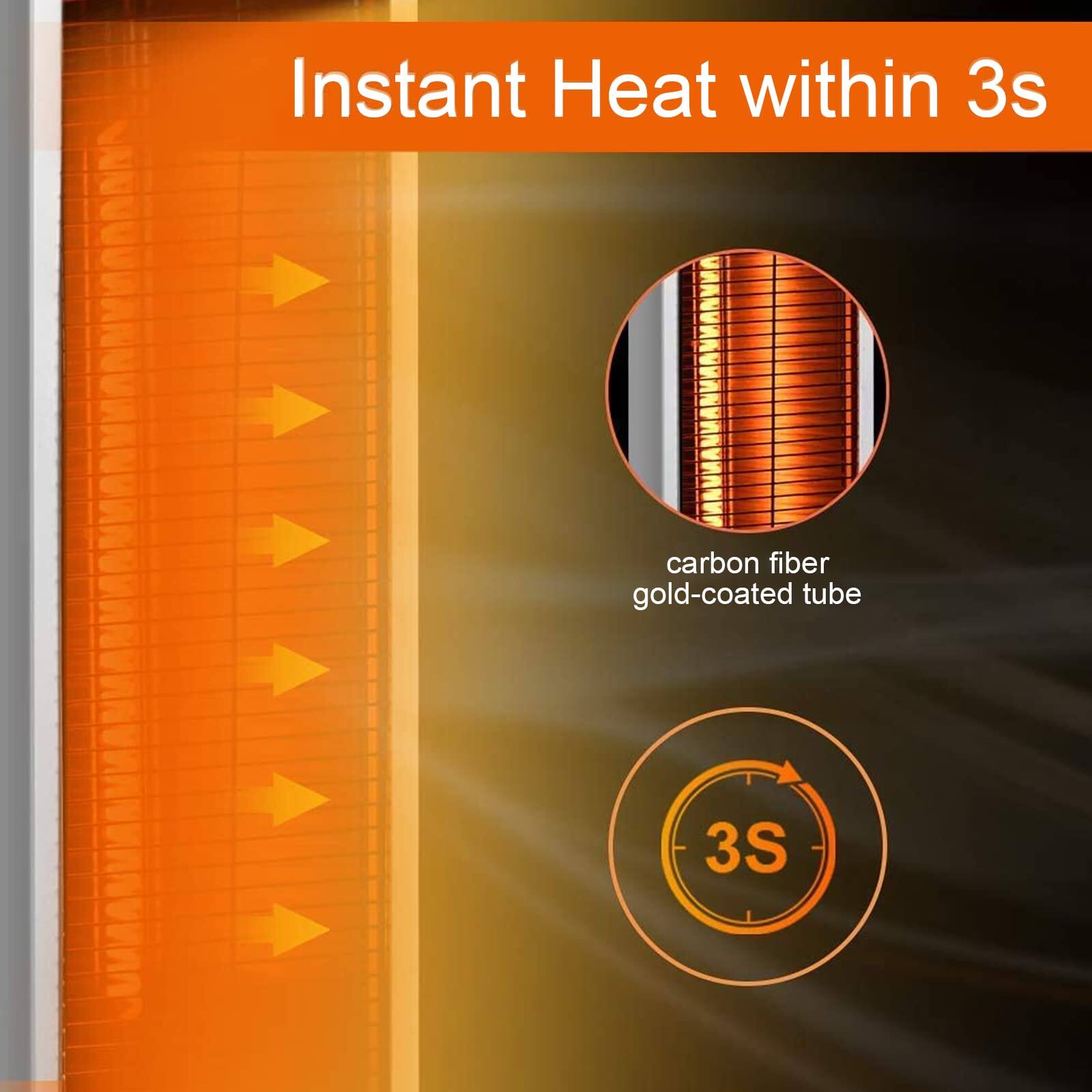 Instant Heat within 3s

carbon fiber gold-coated tube

3S