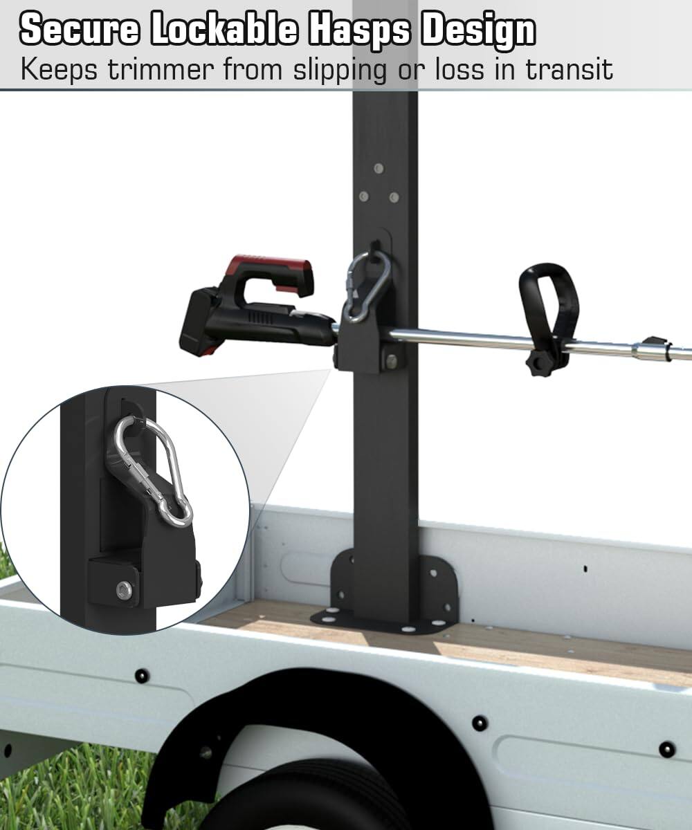 Secure Lockable Hasps Design  
Keeps trimmer from slipping or loss in transit