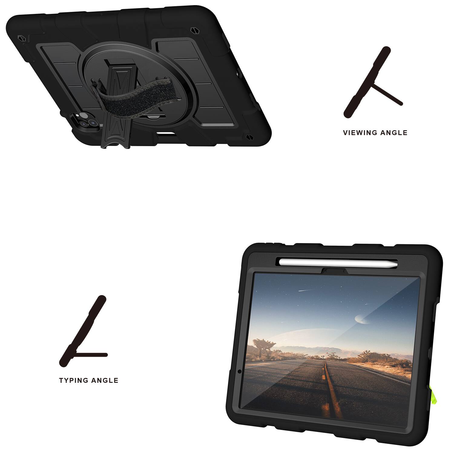 VIEWING ANGLE  
TYPING ANGLE