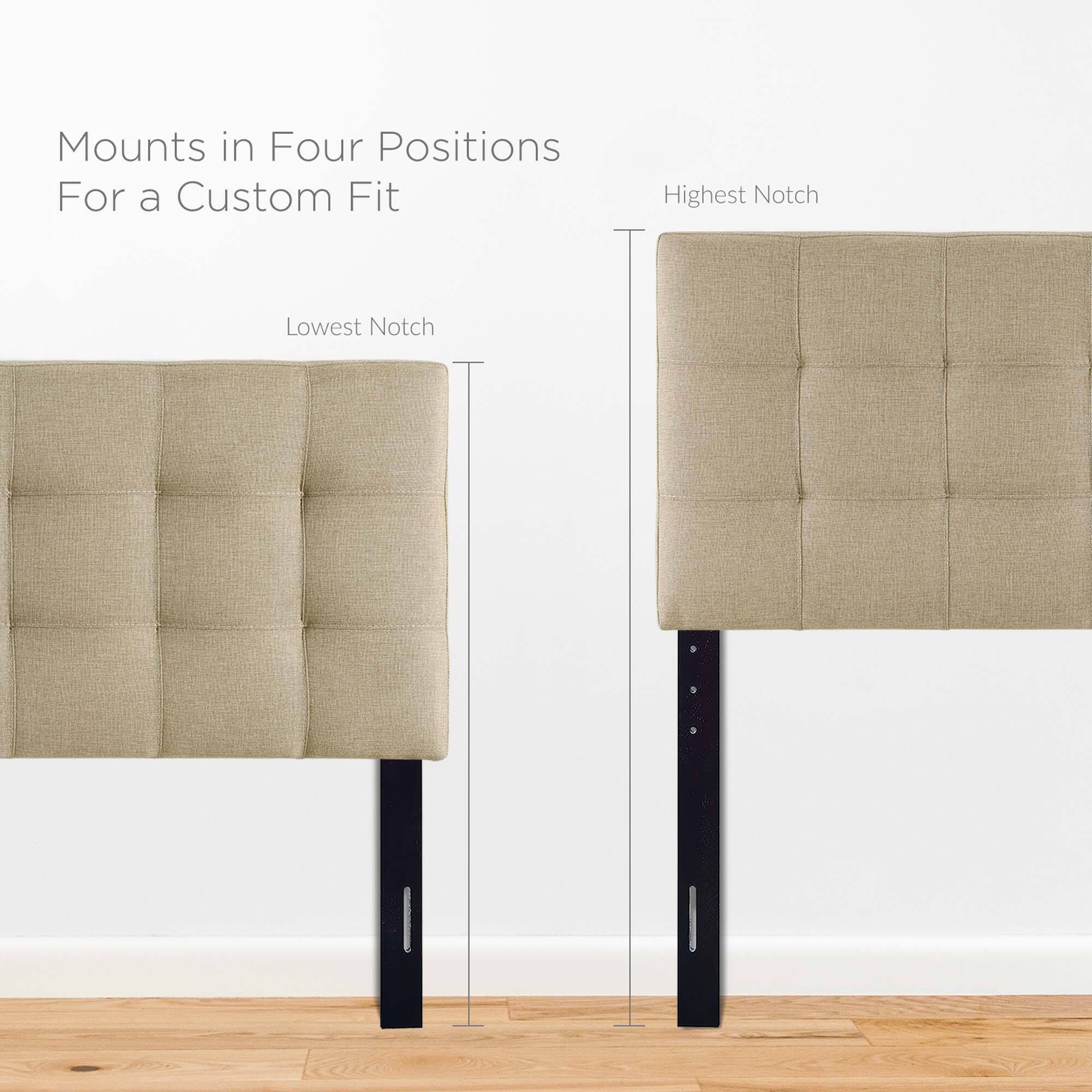 Mounts in Four Positions  
For a Custom Fit  

Lowest Notch  

Highest Notch