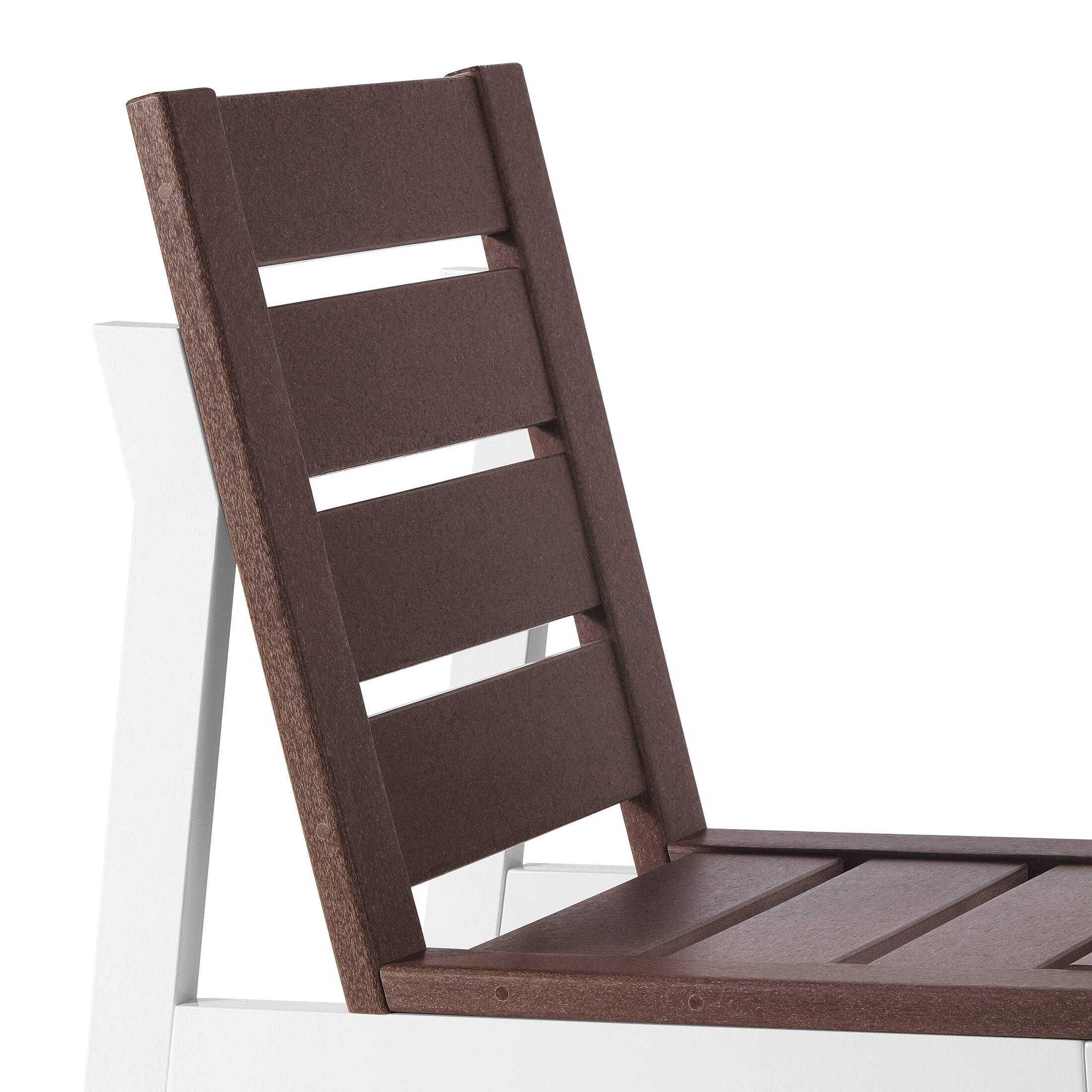 Alt View 2. WestinTrends - WestinTrends Cape May HDPE Outdoor Patio Dining Side Chair - Dark Brown.