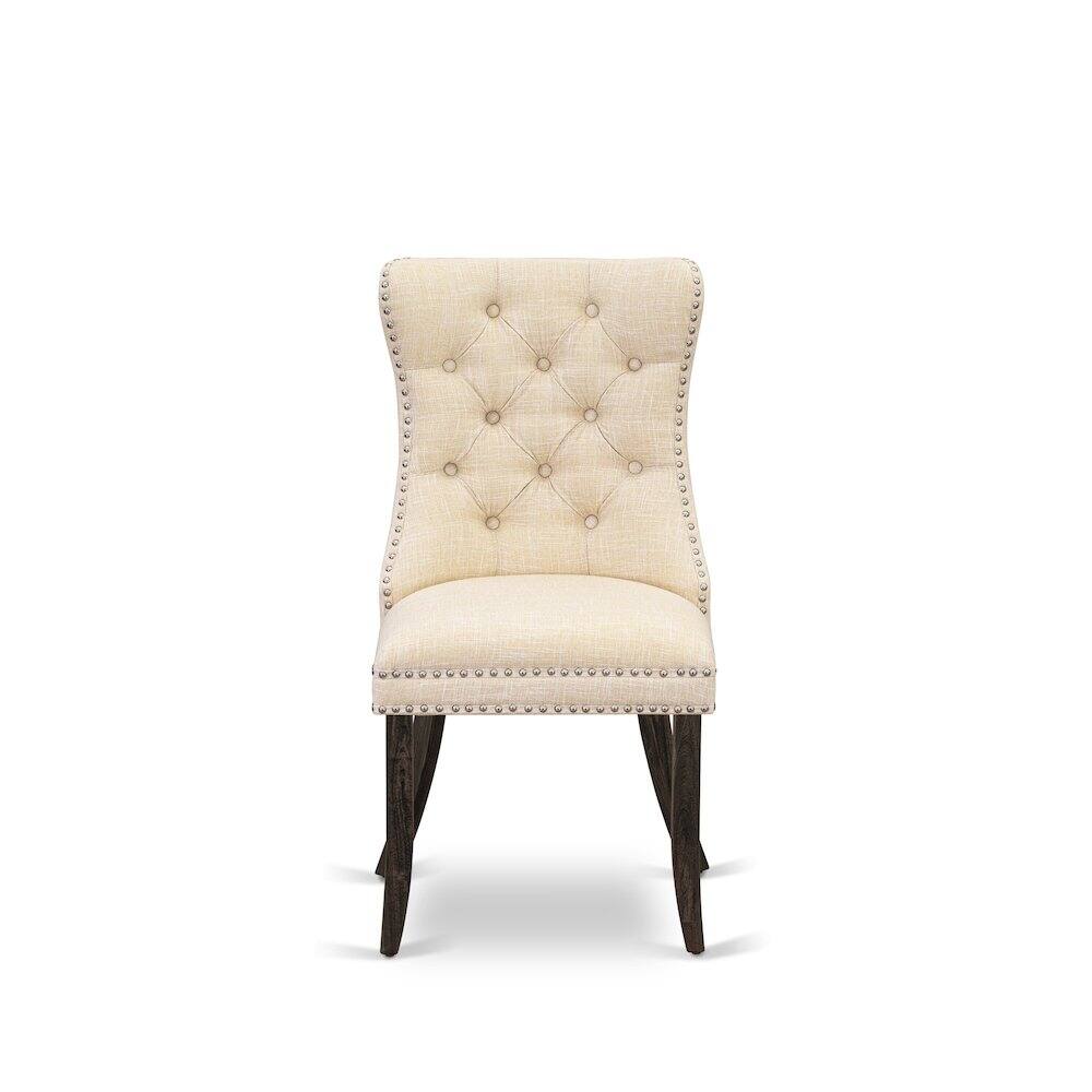 Alt View 1. East West Furniture - Parson Kitchen Chairs - Brown.
