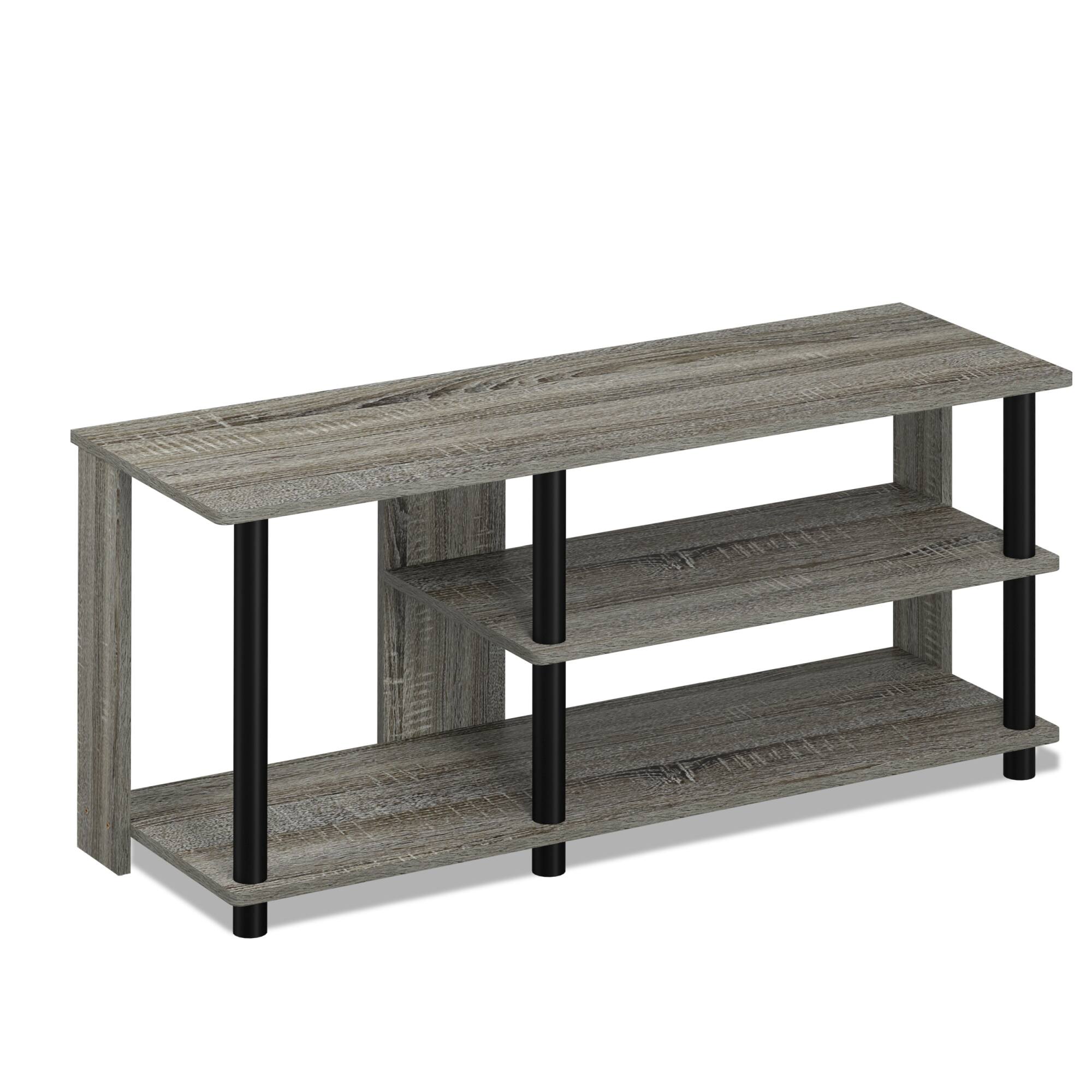 Front. Furinno - Turn-N-Tube Compact Multi Storage Shoe Rack - French Oak.