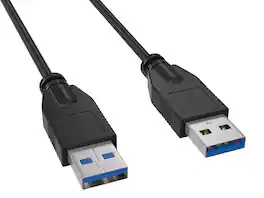 Cable Leader - USB 3.0 USB-A to USB-A SuperSpeed Cable, 5Gbps for KVM Switch, External Hard Drive, USB Hub - Black