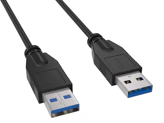 Front. Cable Leader - USB 3.0 USB-A to USB-A SuperSpeed Cable, 5Gbps for KVM Switch, External Hard Drive, USB Hub - Black.