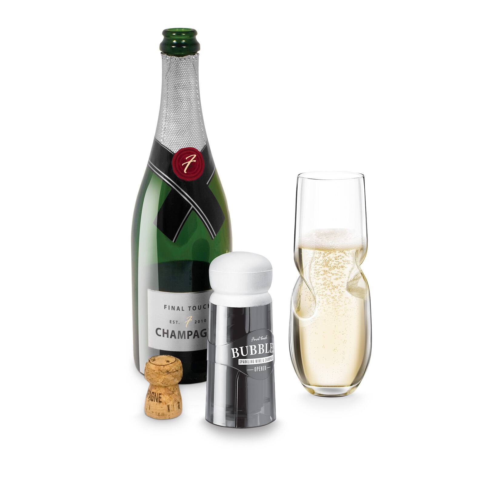 FINAL TOUCH EST. 2010  
CHAMPAGNE  
BUBBLE  
SPARKLING NIVE OPENER  
BUSINE