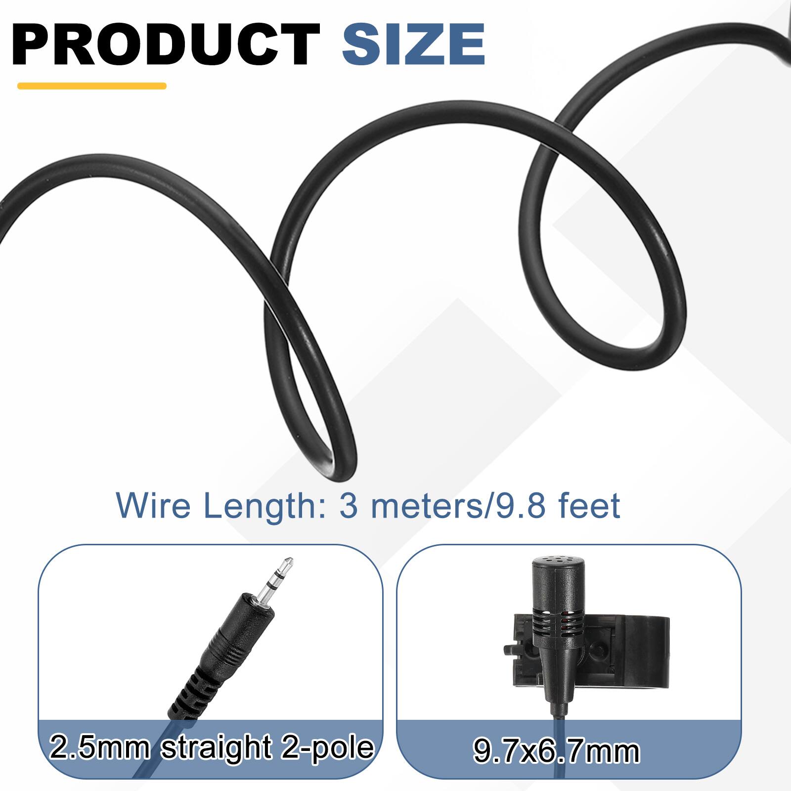 PRODUCT SIZE

Wire Length: 3 meters/9.8 feet

2.5mm straight 2-pole

9.7x6.7mm