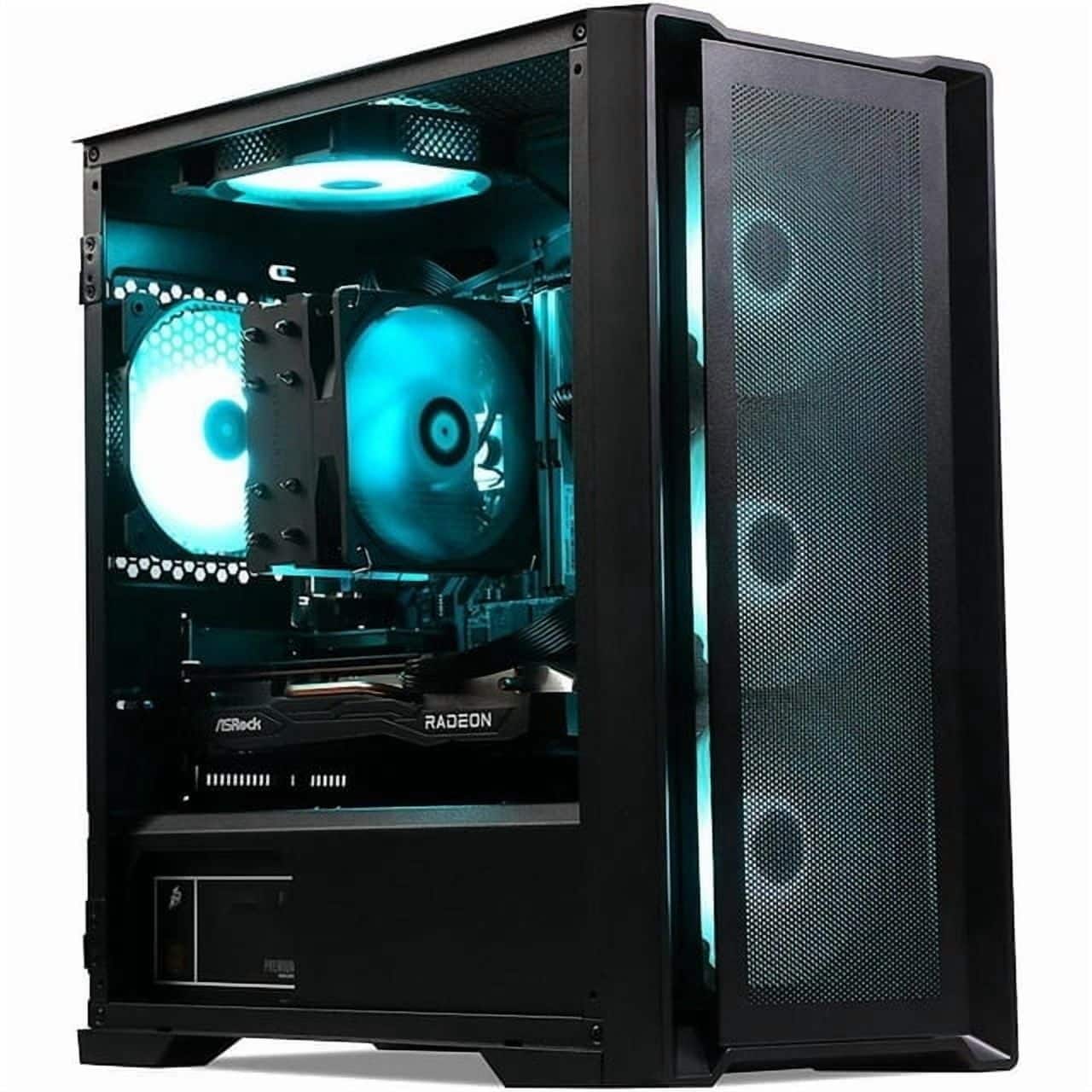 MXZ - High Performance Gaming PC, AMD Ryzen 7 7700, RTX 4070,32GB DDR5 6000Mhz,1TB NVME,Windows 11 Pro Ready to Use - Black