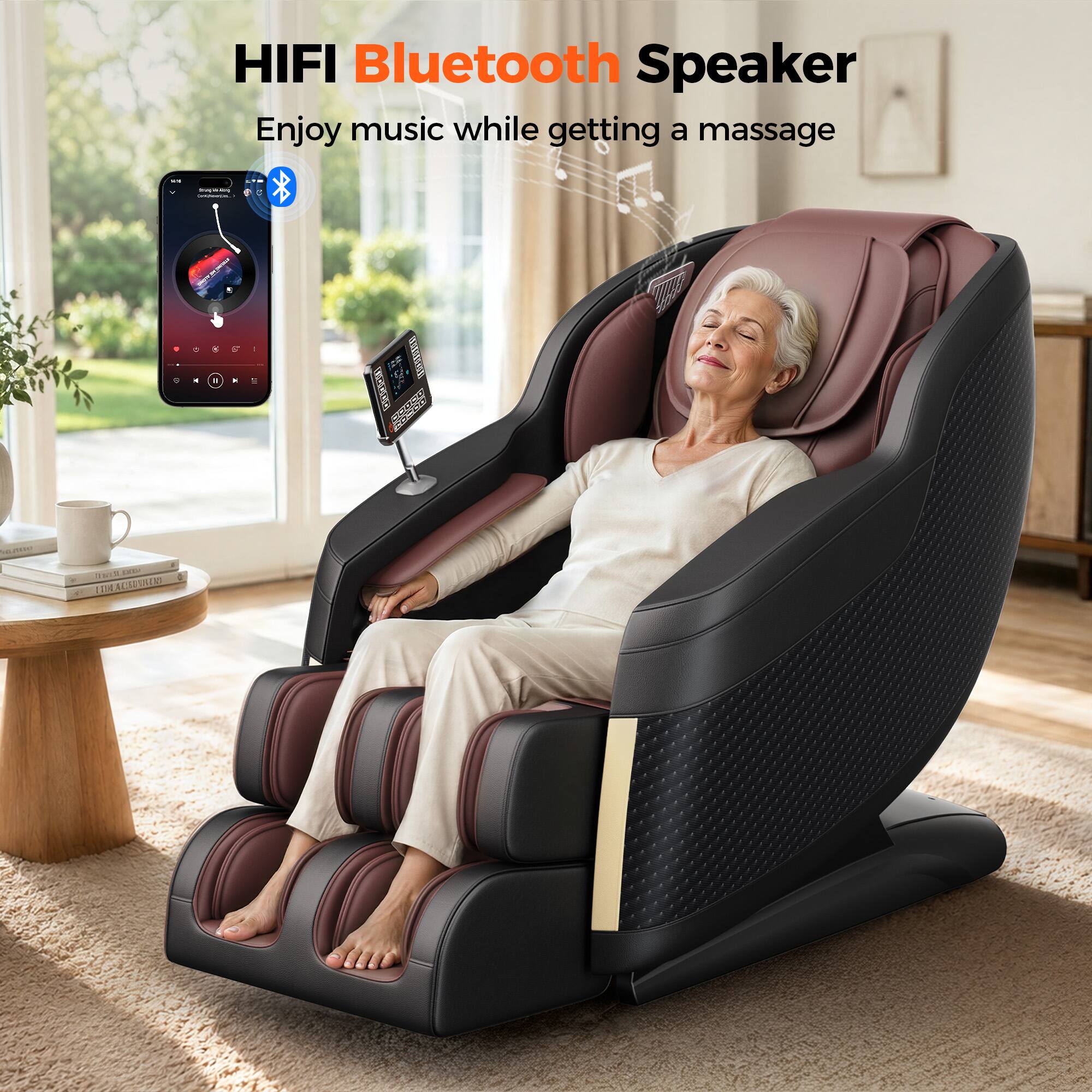 HIFI Bluetooth Speaker  
Enjoy music while getting a massage