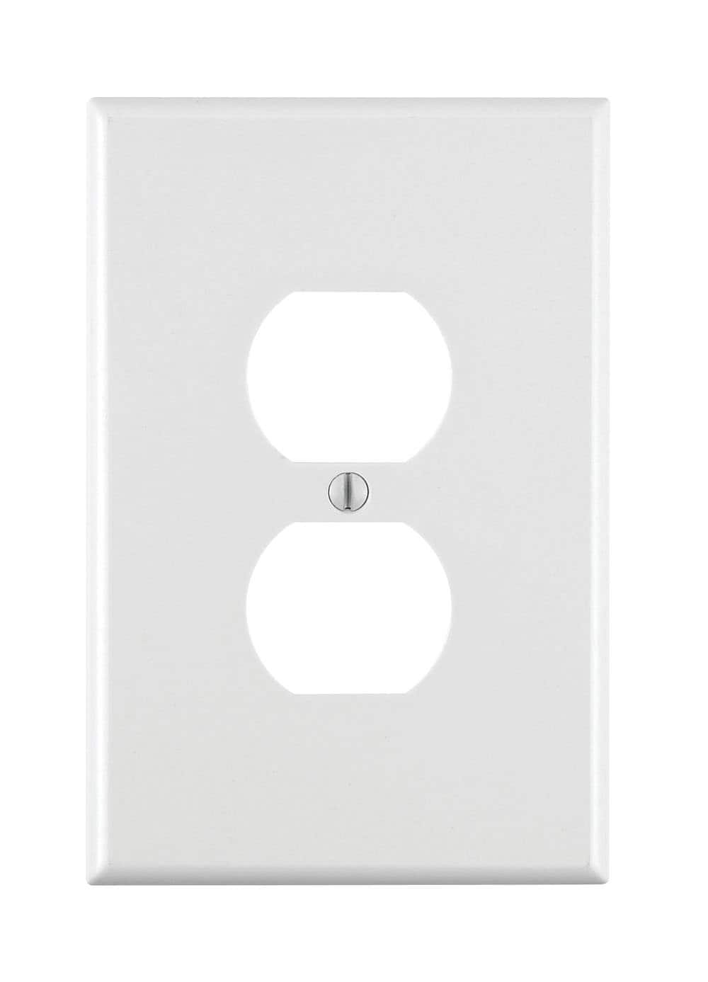 Leviton - 1 gang Thermoset Plastic Duplex Wall Plate 1 pk (Case of 25) - White