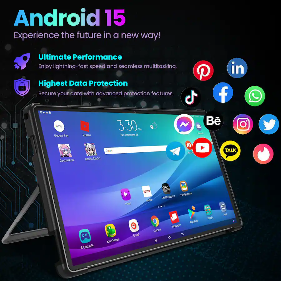 Jumper Tablet 15.4 inch, Android 15 Tablet, 8GB 256GB Tablets, Helio ...