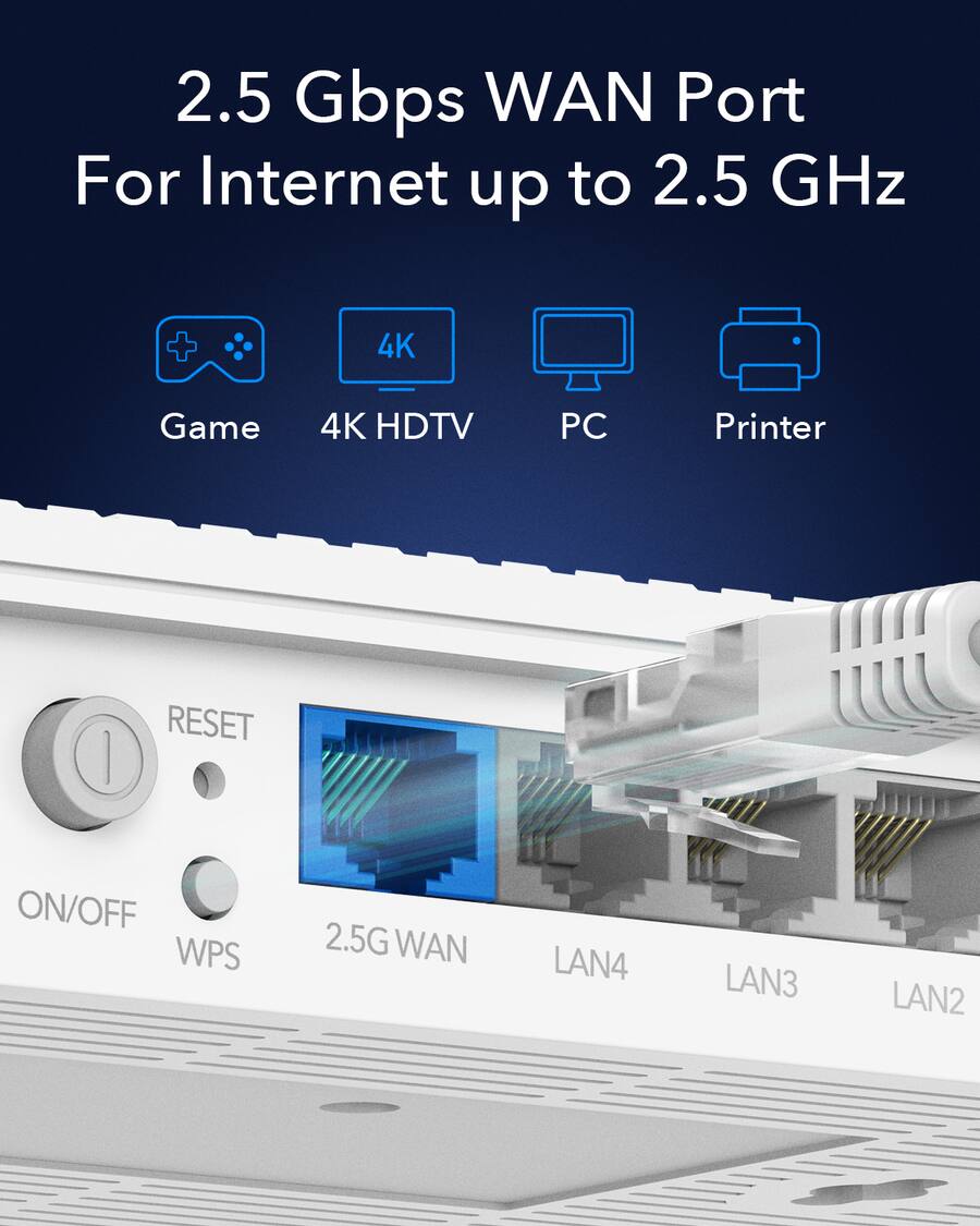 Cudy AX3000 Multi Gigabit Dual Band Wi Fi 6 Mesh Router, 2.5Gbps WAN ...